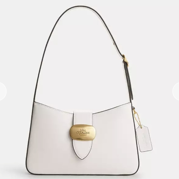 Coach Handbags - Leather Coach Eliza Cream Shoulder Bag